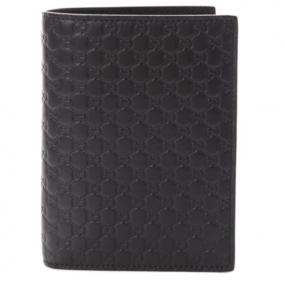 Gucci Microguccissima Passport Holder in Black NEW IN BOX - Picture 1 of 5